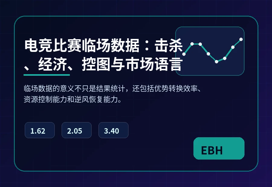 电竞比赛临场数据：击杀、经济、控图与市场语言